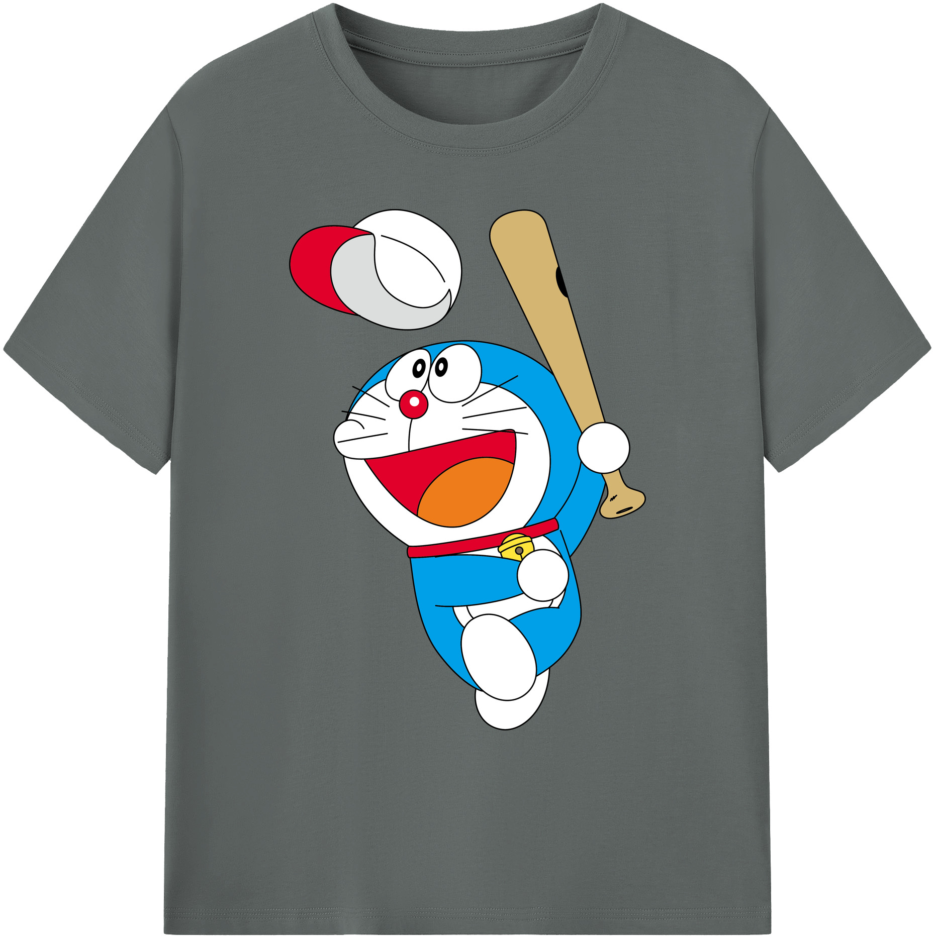 （画像用） ドラえもん Doraemon 綿100％ メンズ半袖Tシャツ｜肌触りやわらか＆通気性